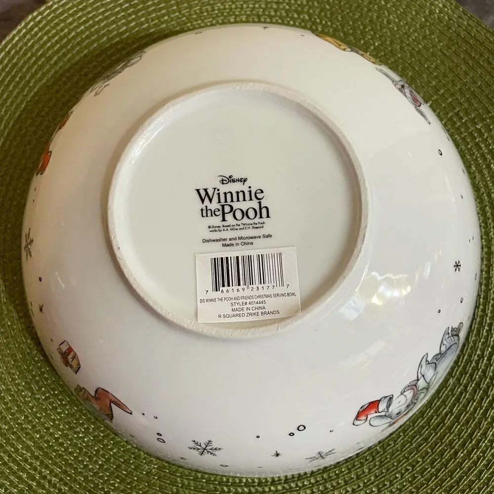 Disney Winnie the Pooh Christmas large bowl NWT